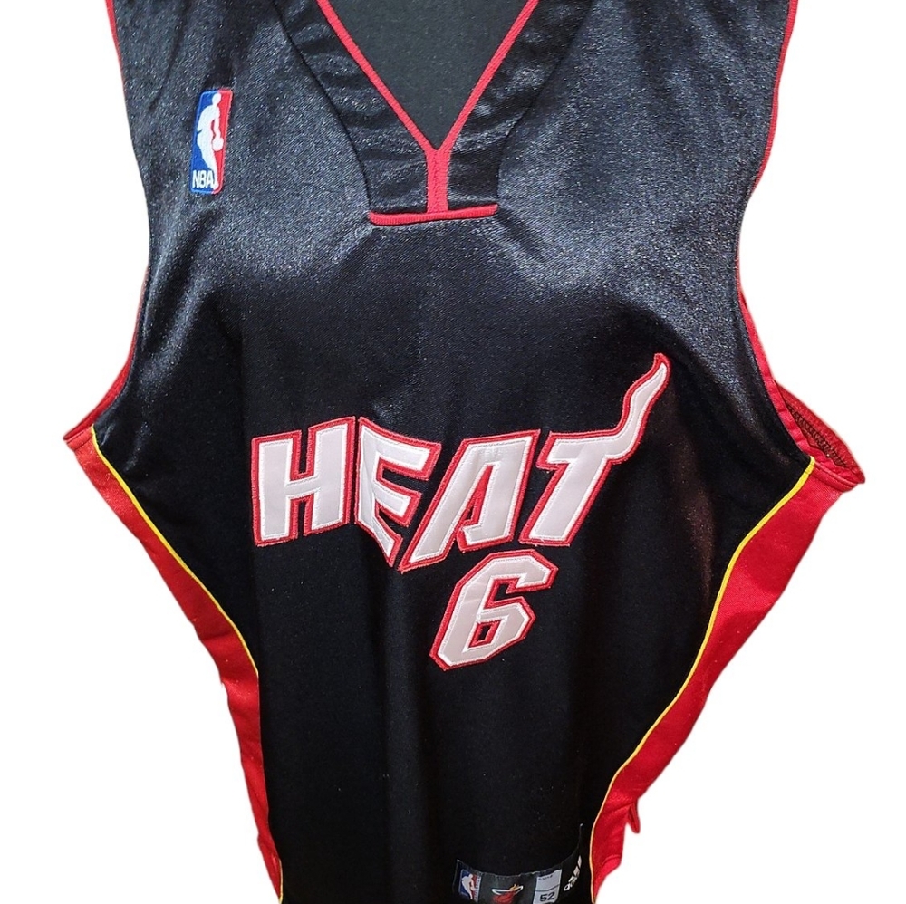 Lebron James #6 2010 Miami Heat NBA Black (XL) 52 Official Adidas Jersey